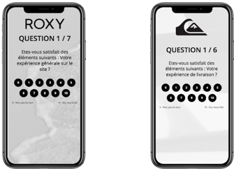 iPhone X Questionnaires NPS Roxy Boardriders 